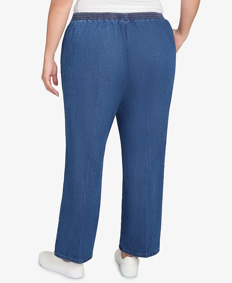 Alfred Dunner Plus Sunset Canyon All Around Elastic Short Length Denim Jeans