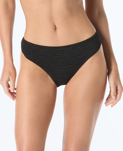 Vince Camuto Women's Textured High-Cut Bikini Bottoms