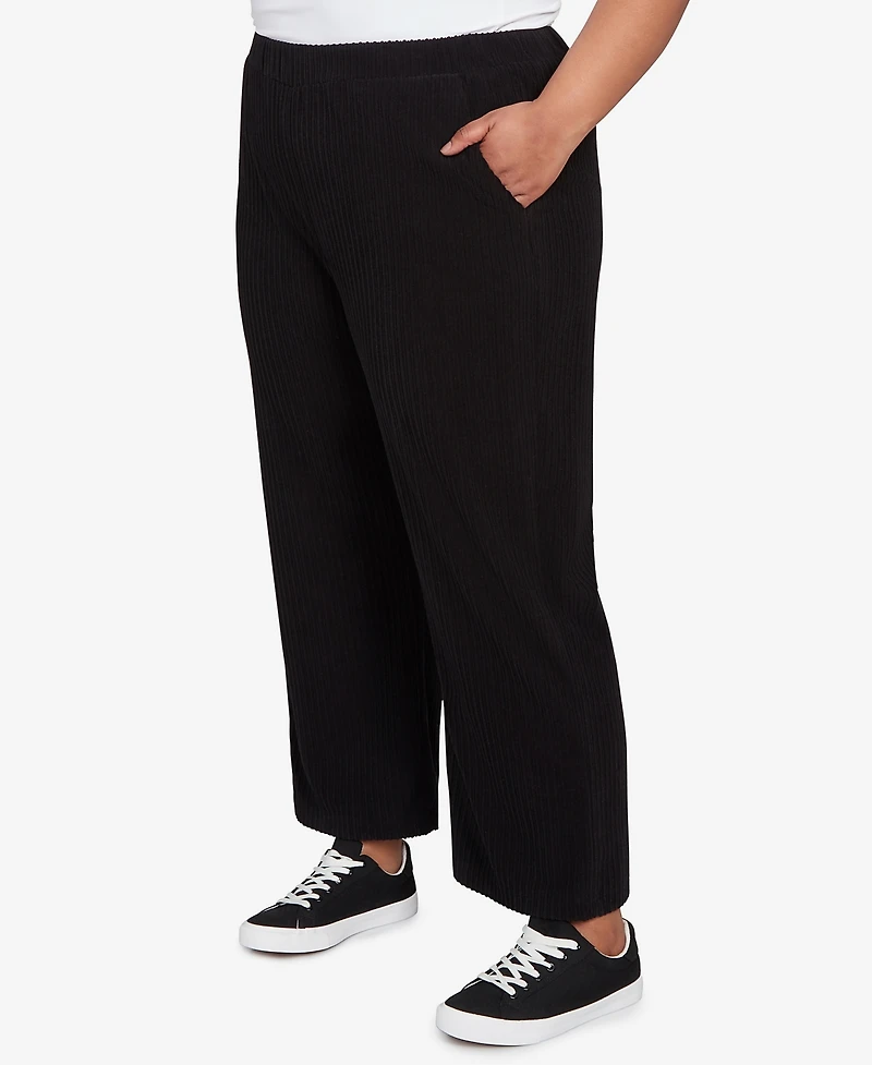 Alfred Dunner Plus Lake Champlain Ribbed Knit Ankle Pants