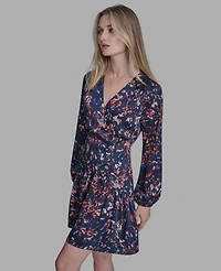 Bcbg Women's V-Neck Floral Shift Dress