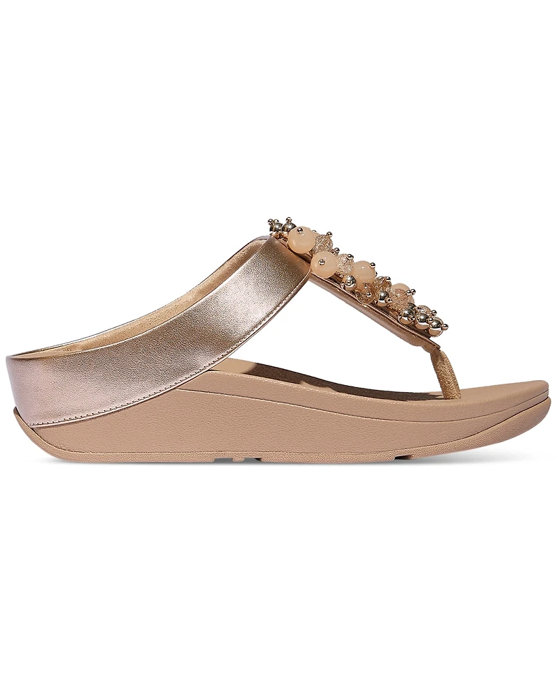 FitFlop Women's Fino Bauble-Bead Toe-Post Sandals