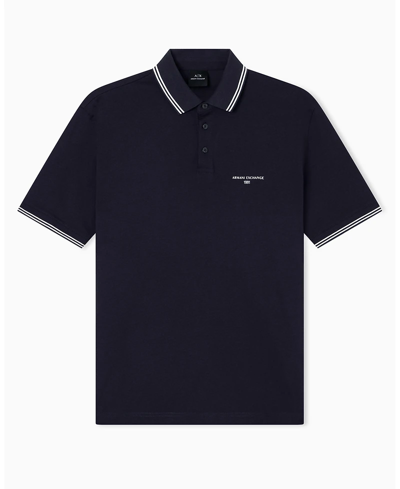 A|X Armani Exchange Men's Jersey With Collar Tipping Polo Shirt