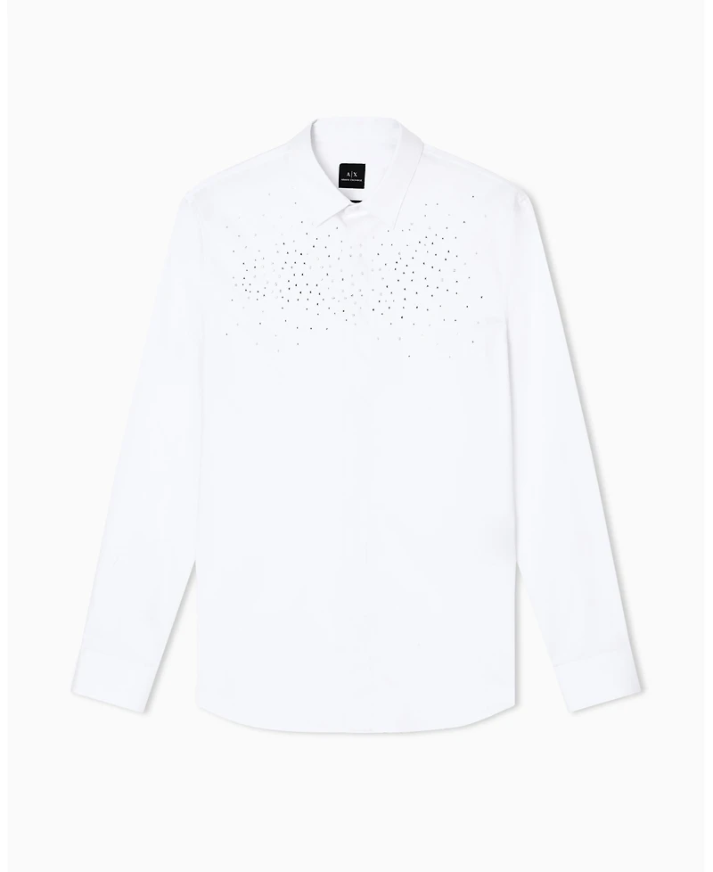 A|X Armani Exchange Men's Night Lab Embellished Woven Shirt