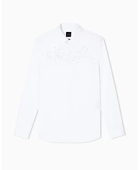 A|X Armani Exchange Men's Night Lab Embellished Woven Shirt