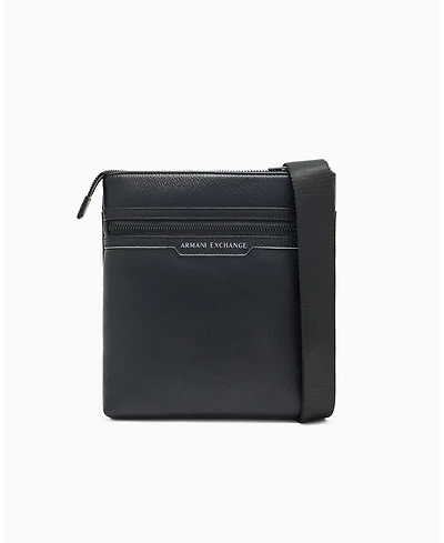 A|X Armani Exchange Men's Faux-Leather Flat Crossbody Bag