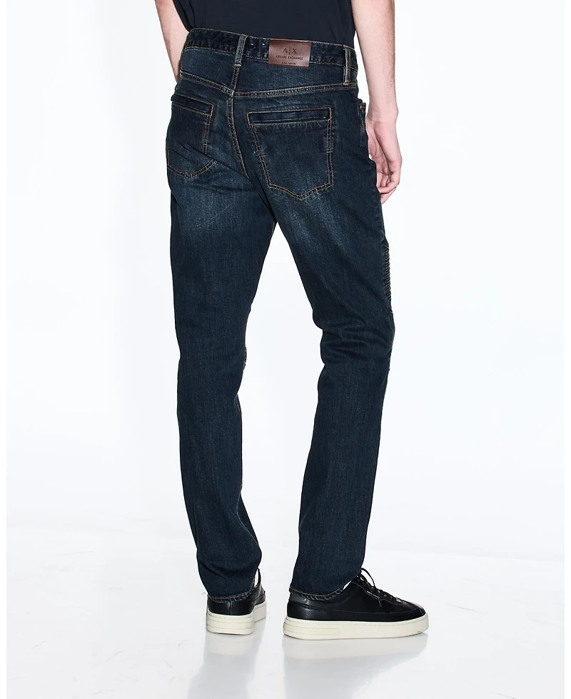 A|X Armani Exchange Men's J27 Skinny Biker Jeans