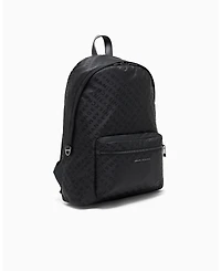 A|X Armani Exchange Men's Satin Jacquard Allover Logo Backpack