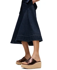 FitFlop Women's Platforms Espadrille Leather Wedge Slide Sandals