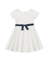 Hope & Henry Toddler Girls' Organic Short Sleeve Lightweight Knit Skater Dress