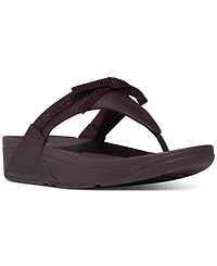 FitFlop Women's Lulu Glitz-Bow Leather Toe-Post Sandals