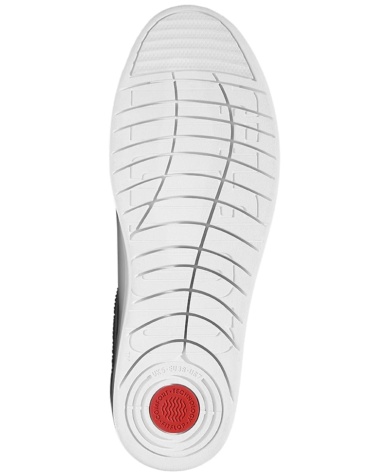 FitFlop Women's Rally Crystal-Trim Leather Sneakers