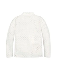 Hope & Henry Girls Organic Long Sleeve Mock Neck Knit Top