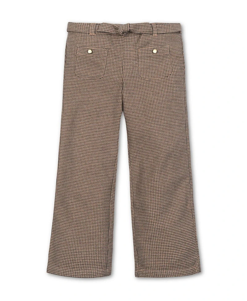 Hope & Henry Toddler Girls Organic Brushed Cotton Wide Leg Dress Pant