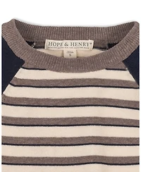 Hope & Henry Little and Big Boys' Organic Long Sleeve Raglan Sweater