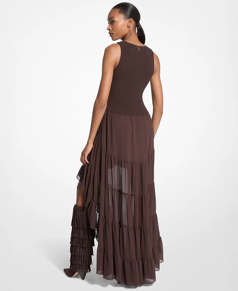 Michael Kors Women's High Low Smock Maxi Dress