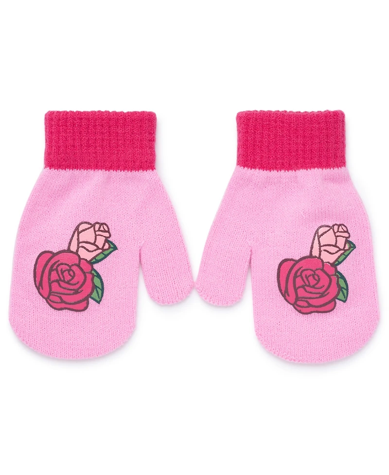 Princess Toddler Girls 2-Piece Princess Beanie and Mitten Set