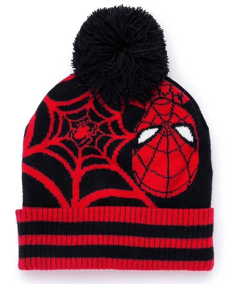 Spider-Man Toddler Boys 2-Piece Spiderman Beanie and Mitten Set