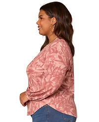 Democracy Plus Size Embroidered Scoop-Neck Top