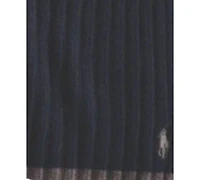 Polo Ralph Lauren Men's Classic Ribbed Hat and Scarf Set