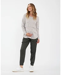 Ripe Maternity Comfortable Tencel Off Duty Pant Olive Wear