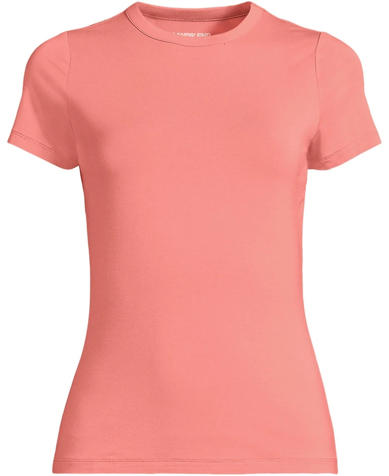 Lands' End Plus Short Sleeve Cooling Crew Neck T-Shirt