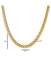 Lucky Brand Mens Gold-Tone Curb Chain Necklace