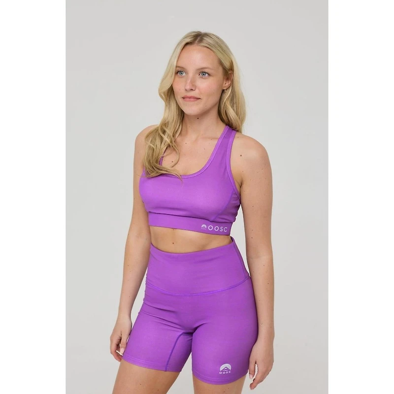 Oosc High Support Elite Crossback Sports Bra - Purple
