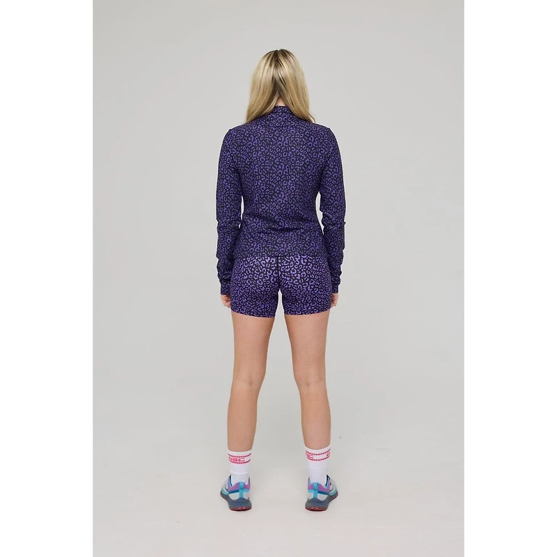 Oosc Women's Infinite Cropped Zipped Jacket - Purple Leopard
