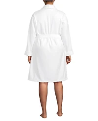 Lands' End Women's Plus Cotton Terry Knee Length Spa Bath Robe