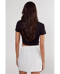 Nasty Gal Women's Star Diamante Detail Split Mini Skirt