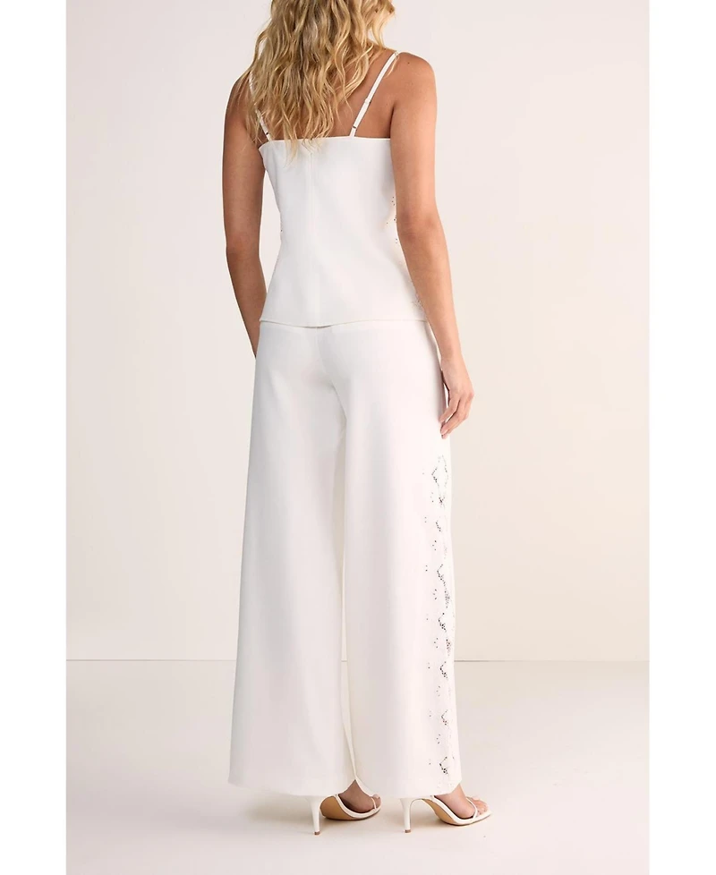 Nasty Gal Women's Cutwork Side Tailored Wide Leg Pants