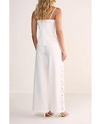 Nasty Gal Women's Cutwork Side Tailored Wide Leg Pants