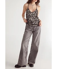 Nasty Gal Women's Mixed Disc Sequin Longline Cami Top