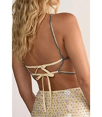 Nasty Gal Women's Studded Sequin Beaded Strap Crop Top