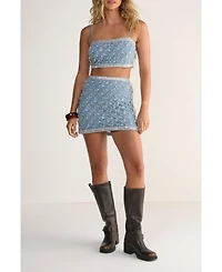 Nasty Gal Women's Droplet Embellished Crop Top