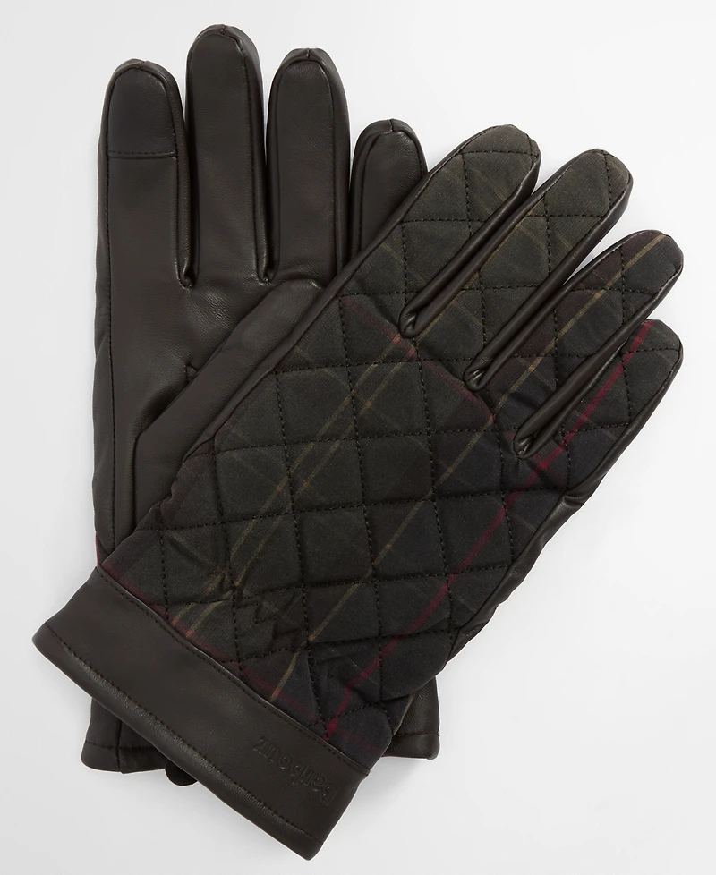 Barbour Men's Darwen Quilted Tartan Gloves