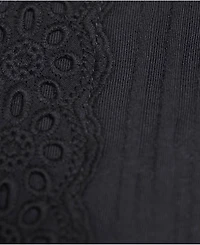 Lands' End Plus 3/4 Sleeve Lightweight Jersey Embellished Top