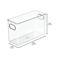 iDesign Set of 4 Pantry Storage Bins with Handles - Clear