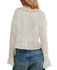 Free People Sweet Love Bell Sleeves Blouse