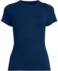 Lands' End Women's Petite Short Sleeve Cooling Crew Neck T-Shirt