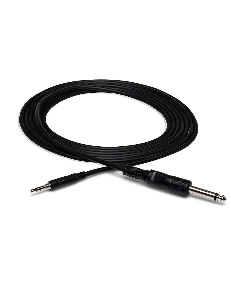 Hosa Technology Stereo Mini Male to 1/4" Mono Male Cable, 5
