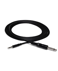 Hosa Technology Stereo Mini Male to 1/4" Mono Male Cable, 5