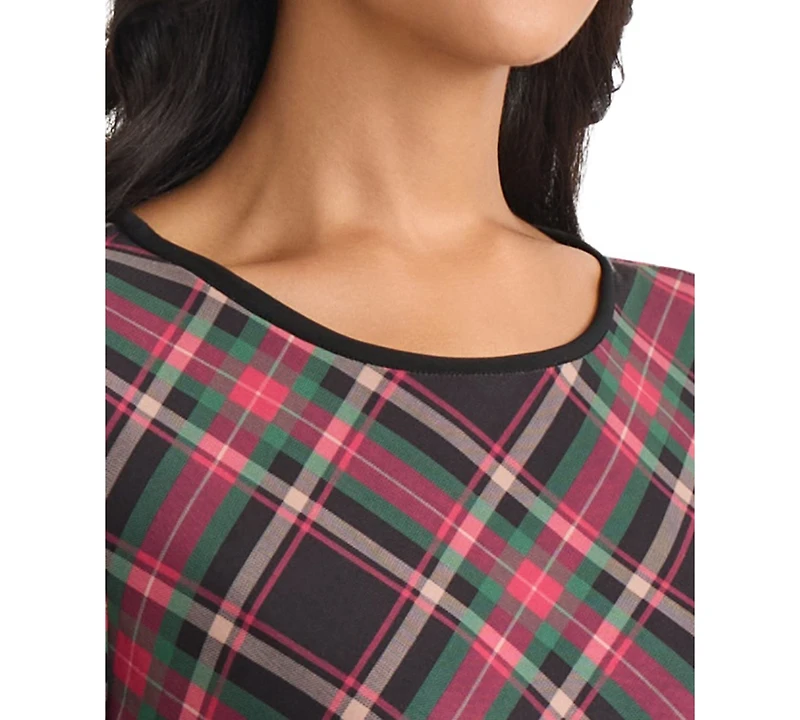 Jones New York Women's Printed Crew Neck Top