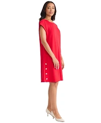Jones New York Women's Side Button Swing Dress