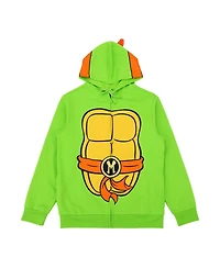 Teenage Mutant Ninja Turtles Michelangelo Long Sleeve Men's Green Cosplay Hoodie-xl