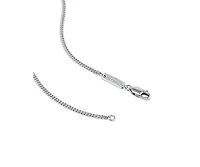 Vincero Men's Stone Cross Pendant - Red - Silver Necklace