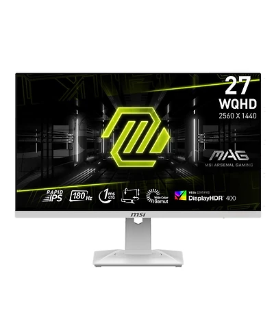 Msi Mag 274QRFW 27" 16:9 Wqhd 180Hz Ips Led Hdr Gaming Monitor, White - White