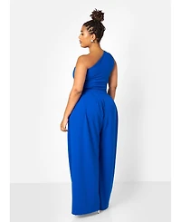Rebdolls Plus Wide Pleated Leg Pants w. Pockets