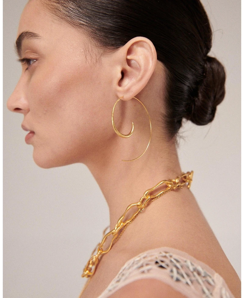Ottoman Hands Aegina Pull Through Hoop Earrings