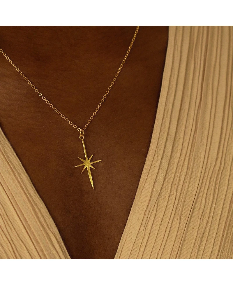 Ottoman Hands Gold Northern Star Necklace